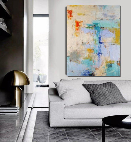 Extra Large Paintings for Bedroom, Abstract Acrylic Painting, Hand Painted Wall Painting, Modern Abstract Art-artworkcanvas