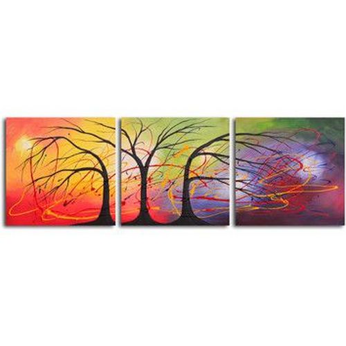 Acrylic Painting Abstract, 3 Piece Wall Art, Paintings for Living Room, Landscape Paintings, Hand Painted Canvas Painting-artworkcanvas