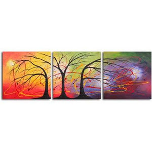 Acrylic Painting Abstract, 3 Piece Wall Art, Paintings for Living Room, Landscape Paintings, Hand Painted Canvas Painting-artworkcanvas