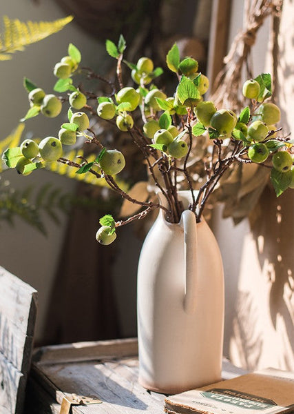 Green Apple Branch, Fruit Branch, Table Centerpiece, Beautiful Modern Flower Arrangement Ideas for Home Decoration, Simple Artificial Floral for Dining Room-artworkcanvas