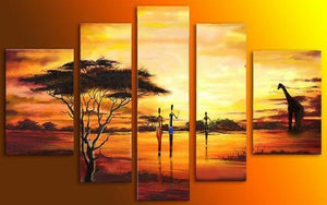 Extra Large Wall Art, African Hunting Painting, Bedroom Canvas Painting, Buy Art Online-artworkcanvas