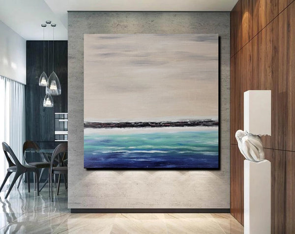 Living Room Wall Art Painting, Original Landscape Paintings, Large Paintings for Sale, Simple Abstract Paintings, Seascape Acrylic Paintings-artworkcanvas
