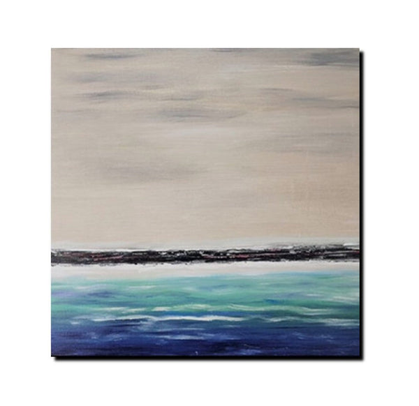 Living Room Wall Art Painting, Original Landscape Paintings, Large Paintings for Sale, Simple Abstract Paintings, Seascape Acrylic Paintings-artworkcanvas