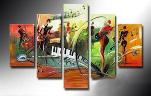 Music Painting, Modern Abstract Painting, Hand Painted Abstract Painting, Acrylic Painting on Canvas-artworkcanvas