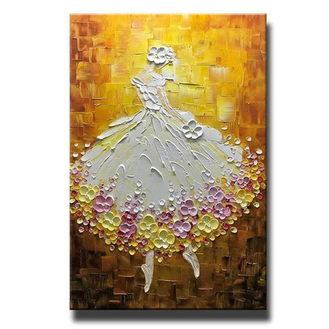 Modern Paintings, Contemporary Art, Texture Artwork, Palette Knife Canvas Paintings, Ballet Dancer Painting, Acrylic Painting Abstract-artworkcanvas