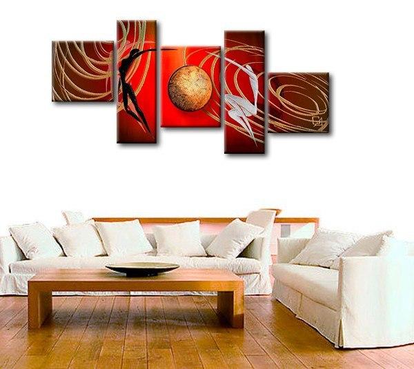 Abstract Art of Love, Simple Modern Art, Love Abstract Painting, Bedroom Room Wall Art Paintings, 5 Piece Canvas Painting-artworkcanvas