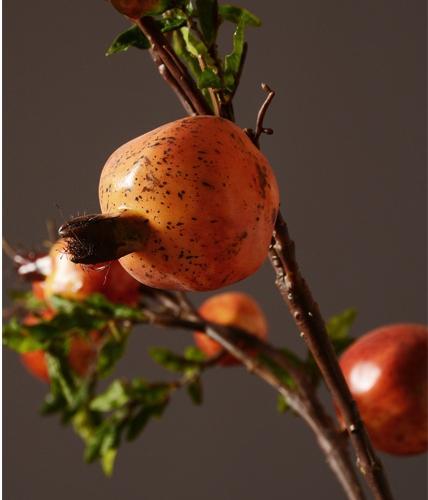 Rustic Artificial Large Pomegranate Fruit, Stem 36" Tall, Flower Arrangement-artworkcanvas