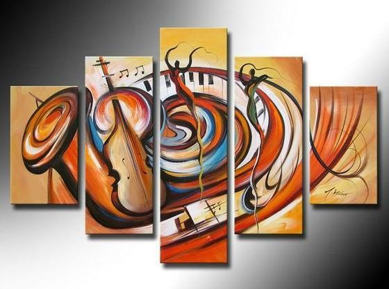 Hand Painted Canvas Painting, Music Painting, Large Abstract Painting, Acrylic Painting on Canvas-artworkcanvas