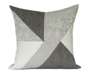 Simple Modern Pillows for Living Room, Grey Decorative Pillows for Couch, Modern Sofa Pillows, Modern Sofa Pillows, Contemporary Geometric Pillows-artworkcanvas