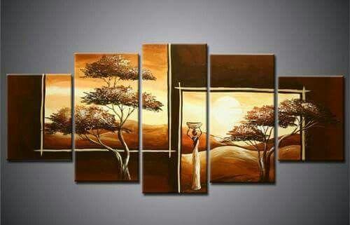 Tree of Life Painting, 5 Piece Acrylic Art, Abstract Painting, Bedroom Canvas Painting-artworkcanvas