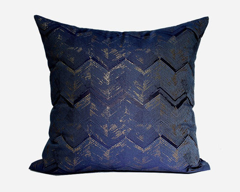 Large Square Pillows, Blue Decorative Modern Throw Pillow for Couch, Modern Sofa Pillows, Simple Modern Throw Pillows for Couch-artworkcanvas