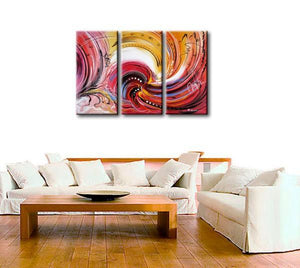 Colorful Lines Painting, Abstract Canvas Painting, Dining Room Wall Art Paintings, 3 Piece Art Painting, Modern Abstract Wall Art-artworkcanvas