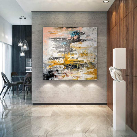 Abstract Acrylic Wall Painting, Extra Large Paintings for Living Room, Hand Painted Wall Painting, Modern Abstract Art for Bedroom, Simple Painting Ideas-artworkcanvas