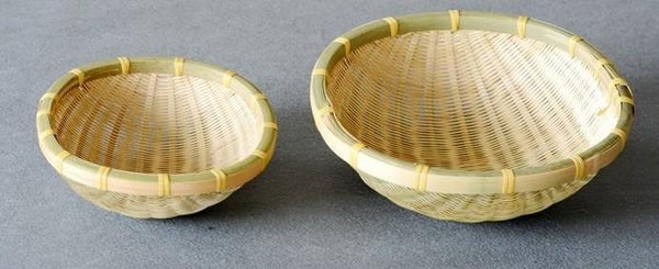 Natural Bamboo Baskets, Kitchen Storage Baskets, Farmhouse Storage Basket, Hand Woven Storage Baskets, Snacks Basket, Set of 3-artworkcanvas