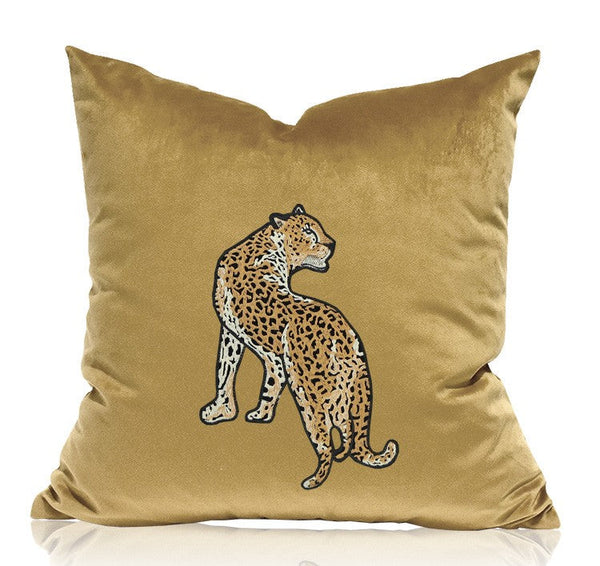 Contemporary Throw Pillows, Cheetah Decorative Cushion, Modern Sofa Pillows, Decorative Pillows for Living Room-artworkcanvas