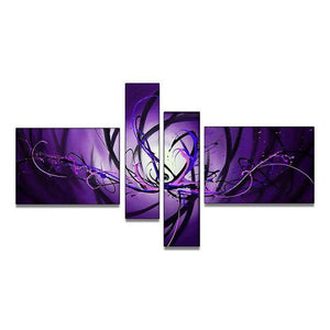 Bedroom Wall Art Paintings, Abstract Art on Sale, Purple and Blue Canvas Painting, Simple Modern Abstract Paintings, Buy Art Online-artworkcanvas