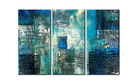 Texture Painting, Contemporary Art Painting, 3 Piece Wall Painting, Modern Acrylic Paintings, Bedroom Wall Art-artworkcanvas