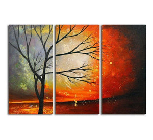Acrylic Painting on Canvas, Hand Painted Wall Art Paintings, Tree of Life Painting, Large Paintings for Bedroom-artworkcanvas
