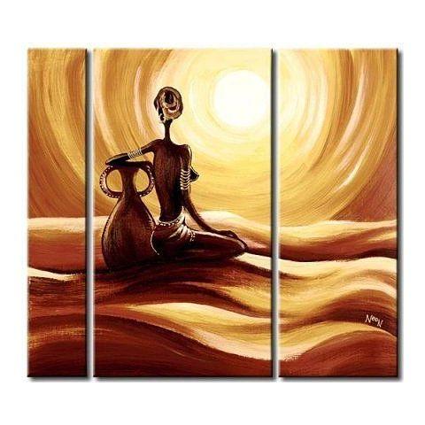 African Woman Painting, Bedroom Wall Art Paintings, Large Painting for Sale, Acrylic Canvas Paintings-artworkcanvas