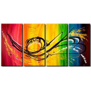 Simple Abstract Art, Dancing Lines Painting, Extra Large Painting for Sale, Dining Room Canvas Paintings, Contemporary Abstract Paintings-artworkcanvas