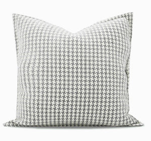 Gray Chequer Modern Sofa Pillows, Large Decorative Throw Pillows, Contemporary Square Modern Throw Pillows for Couch, Abstract Throw Pillow for Interior Design-artworkcanvas