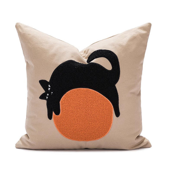 Lazy Cat Decorative Pillows, Modern Pillow Covers, Modern Decorative Sofa Pillows, Decorative Throw Pillows for Couch-artworkcanvas