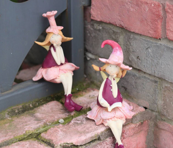 Lovely Flower Fairy Statue for Garden, Beautiful Cute Garden Courtyard Ornaments, Creative Villa Outdoor Decor Gardening Ideas, Unique Modern Garden Sculptures-artworkcanvas