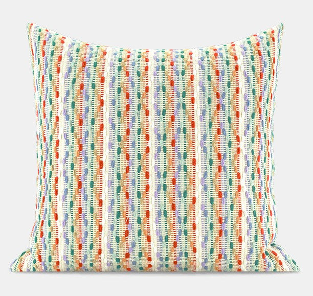 Multicolor Square Modern Throw Pillows for Couch, Colorful Contemporary Modern Sofa Pillows, Simple Decorative Throw Pillows, Large Throw Pillow for Interior Design-artworkcanvas