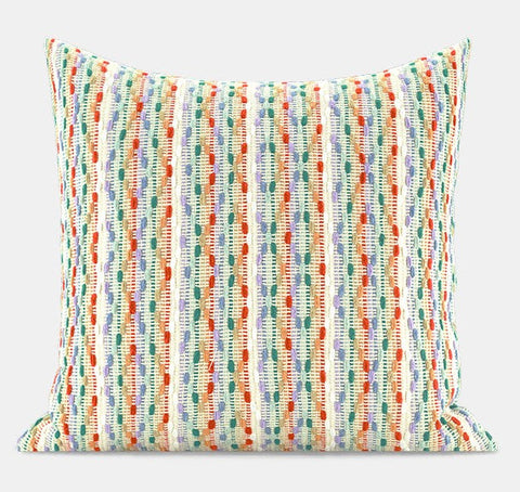 Multicolor Square Modern Throw Pillows for Couch, Colorful Contemporary Modern Sofa Pillows, Simple Decorative Throw Pillows, Large Throw Pillow for Interior Design-artworkcanvas