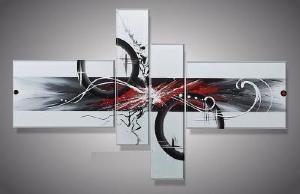 Simple Canvas Art Painting, Abstract Acrylic Painting on Canvas, 4 Piece Wall Art Ideas, Buy Painting Online-artworkcanvas