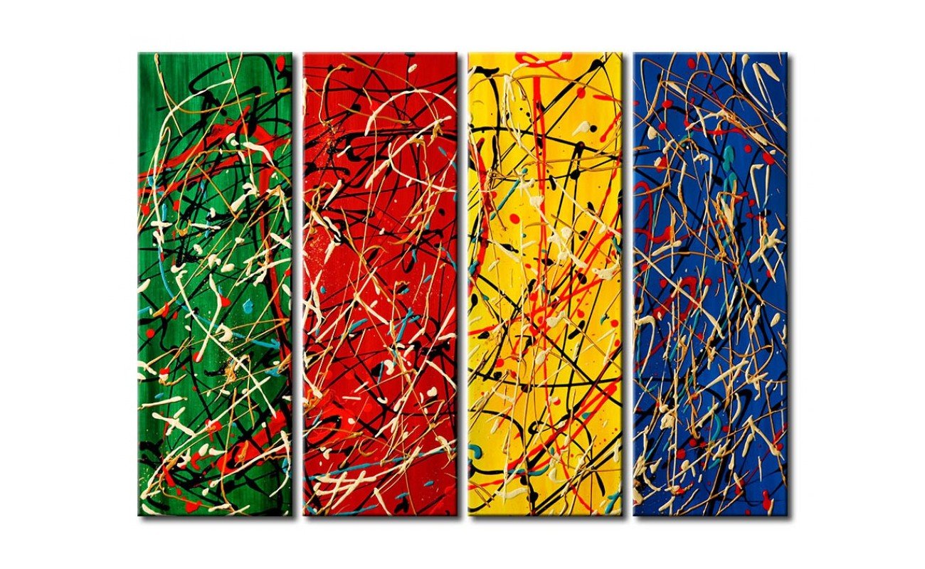 Dancing Lines, Abstract Contemporary Painting, Living Room Wall Paintings, Modern Wall Art Painting, Acrylic Painting Abstract-artworkcanvas