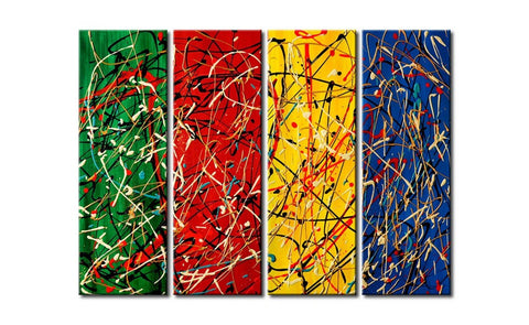 Dancing Lines, Abstract Contemporary Painting, Living Room Wall Paintings, Modern Wall Art Painting, Acrylic Painting Abstract-artworkcanvas