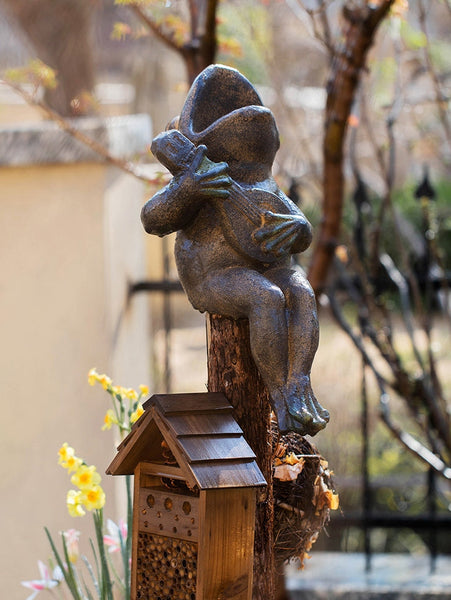 Garden Animal Statues, Unique Modern Garden Sculptures, Frog Flowerpot for Garden Decoration, Beautiful Cute Frog Statues, Creative Villa Outdoor Gardening Ideas-artworkcanvas