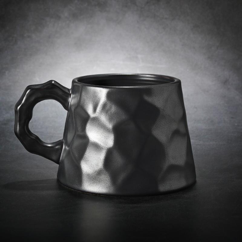 Ceramic Coffee Mug, Large Capacity Coffee Cups, Large Handmade Pottery Coffee Cup, Large Tea Cup, Black Coffee Cup-artworkcanvas