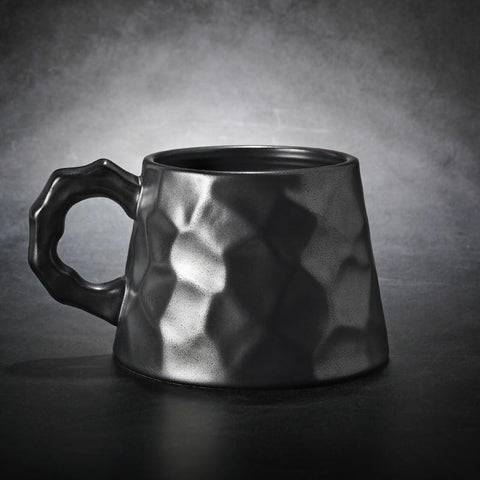 Ceramic Coffee Mug, Large Capacity Coffee Cups, Large Handmade Pottery Coffee Cup, Large Tea Cup, Black Coffee Cup-artworkcanvas