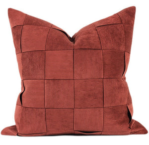 Large red shop couch pillows
