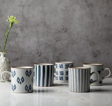 Latte Coffee Mug, Large Capacity Coffee Cup, Pottery Tea Cup, Handmade Pottery Coffee Cup-artworkcanvas
