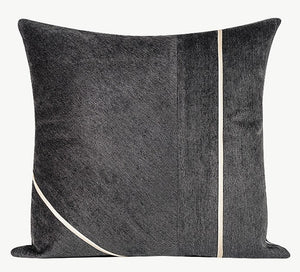 Contemporary Throw Pillow for Living Room, Modern Square Pillows, Abstract Black Throw Pillows for Couch, Simple Modern Sofa Throw Pillows-artworkcanvas