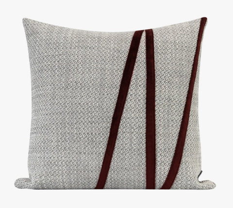 Light Gray Contemporary Throw Pillow for Living Room, Simple Modern Sofa Throw Pillows, Modern Decorative Throw Pillows for Couch-artworkcanvas