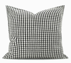 Chequer Modern Sofa Pillows, Large Black and White Decorative Throw Pillows, Contemporary Square Modern Throw Pillows for Couch, Abstract Throw Pillow for Interior Design-artworkcanvas