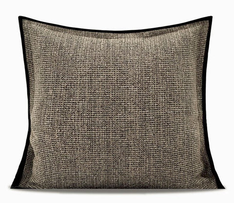 Large Grey Black Decorative Throw Pillows, Contemporary Square Modern Throw Pillows for Couch, Large Modern Sofa Pillows, Simple Throw Pillow for Interior Design-artworkcanvas