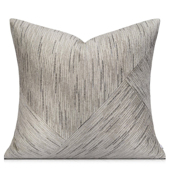 Grey Modern Pillows for Couch, Large Modern Sofa Cushion, Decorative Pillow Covers, Abstract Decorative Throw Pillows for Living Room-artworkcanvas