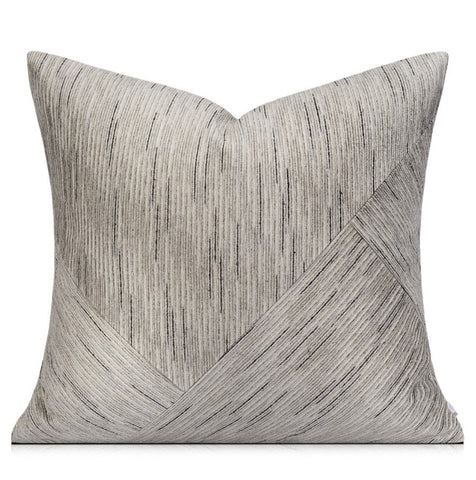 Grey Modern Pillows for Couch, Large Modern Sofa Cushion, Decorative Pillow Covers, Abstract Decorative Throw Pillows for Living Room-artworkcanvas