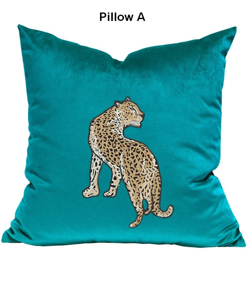 Decorative Pillows for Living Room, Modern Sofa Pillows, Cheetah Decorative Throw Pillows, Contemporary Throw Pillows-artworkcanvas