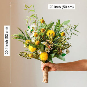 Beautiful Modern Artificial Flowers for Dining Room Table, Dandelion, Wheat Branch, Eucalyptus Globulus, Unique Flower Arrangement for Home Decoration-artworkcanvas