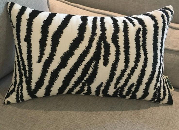 Chenille Zebra Pillow Cover, Decorative Throw Pillow, Modern Sofa Pillows, Decorative Pillows for Car-artworkcanvas
