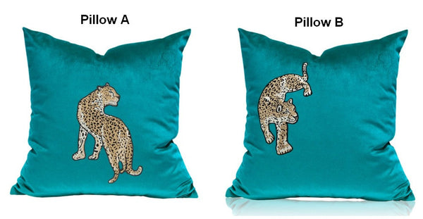 Decorative Pillows for Living Room, Modern Sofa Pillows, Cheetah Decorative Throw Pillows, Contemporary Throw Pillows-artworkcanvas