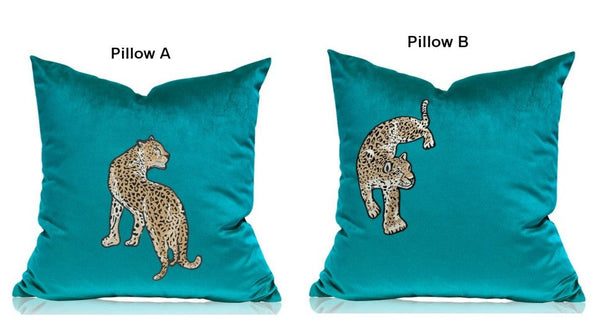Decorative Pillows for Living Roomï¼?Contemporary Throw Pillows, Cheetah Decorative Cushion, Modern Sofa Pillows-artworkcanvas