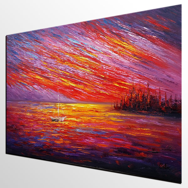 Oil Painting, Original Wall Art, Landscape Painting, Custom Large Art, Canvas Art, Wall Art, Original Artwork, Canvas Painting, Modern Art, Abstract Art-artworkcanvas