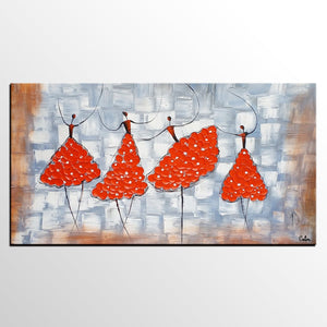 Contemporary Wall Art Ideas, Ballet Dancer Painting, Acrylic Canvas Painting, Buy Art Online, Abstract Painting for Dining Room-artworkcanvas